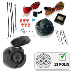 Electrics 13 pin with control unit for Towbar - universal