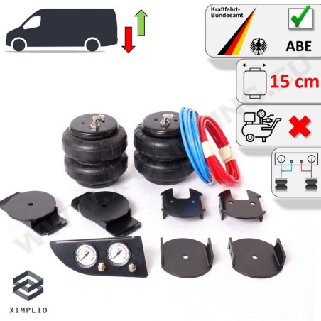 Air Suspension Kit - Dual-Circuit without Compressor and vehicle specific manometer - 15 cm - Ducato, Boxer, Jumper