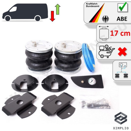 Air Suspension Kit - Single-Circuit without Compressor and vehicle specific manometer - 17 cm - Ducato, Boxer, Jumper