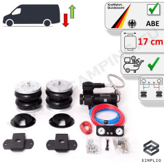 Air Suspension Kit - Dual-Circuit with Compressor and universal manometer - 17 cm - Ducato, Boxer, Jumper