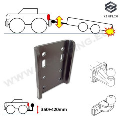 Universal towbar drop plate for height adjustment