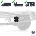 Luftfederung - Ein-Kreis-System ohne Kompressor und universal Blende for Iveco Daily Kastenwagen 2014-