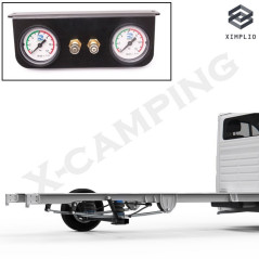 Luftfederung - Zwei-Kreis-System ohne Kompressor und universal Blende for Iveco Daily Kastenwagen 2014-