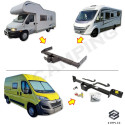 Fixed Towbar with Flange towball (2 Bolts) for Motorhome, Caravan, Camper